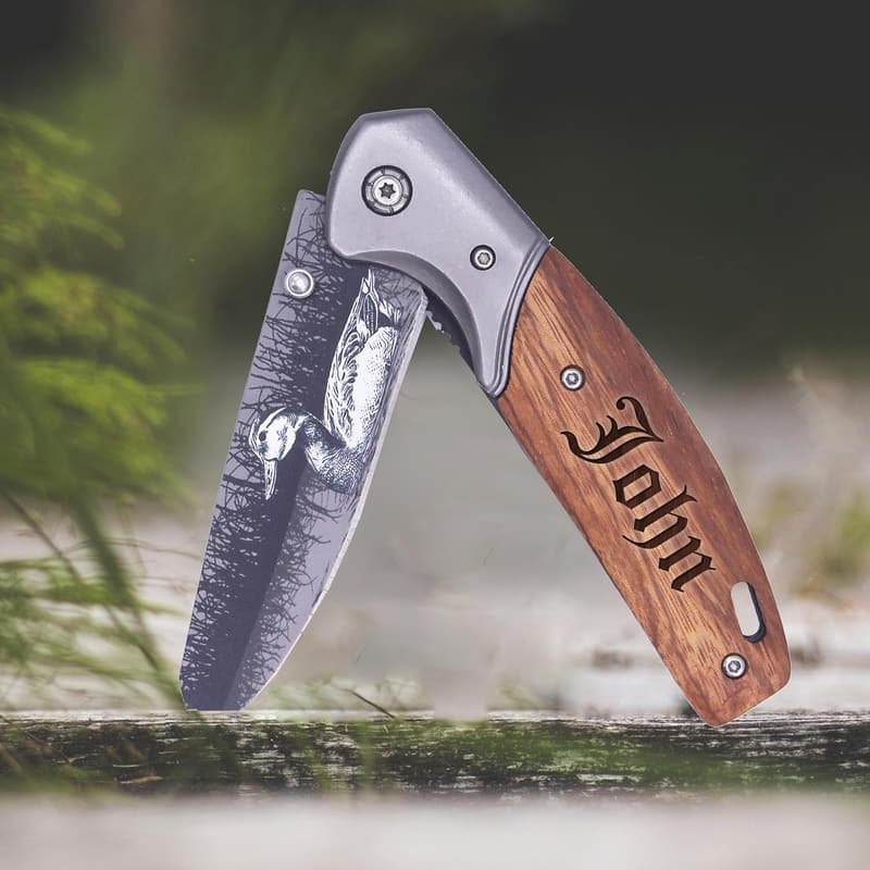 Personalized Engraved Folding Pocket Knife for Dad