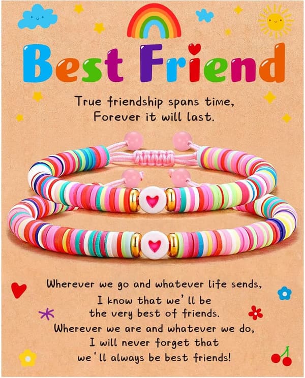 Matching Heart Friendship Bracelets for Best Friends