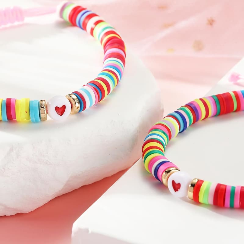 Matching Heart Friendship Bracelets for Best Friends