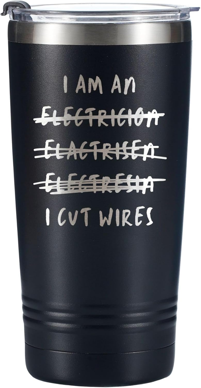 Father's Day Stainless Steel Mug - Electrician Gift, 20oz