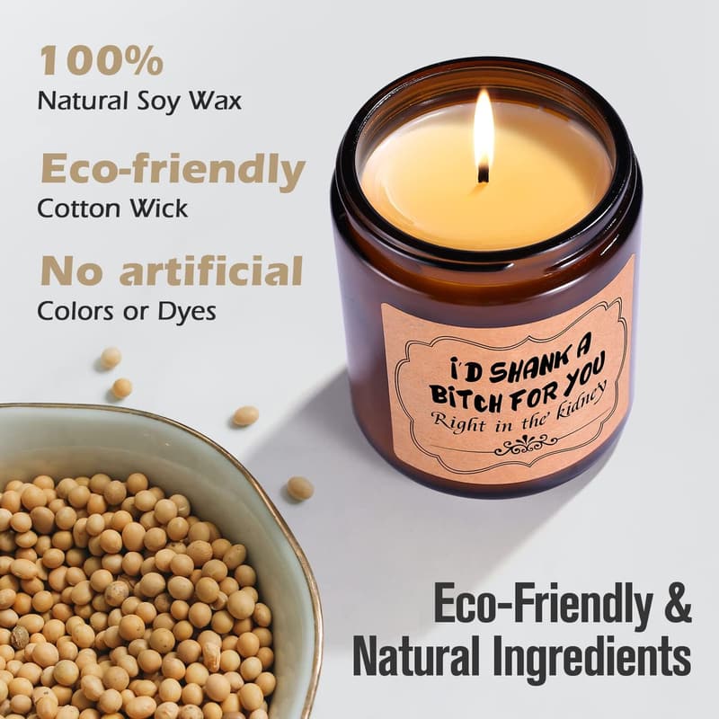 Lavender Scented Candle Gift for Women - Unique Birthday Present