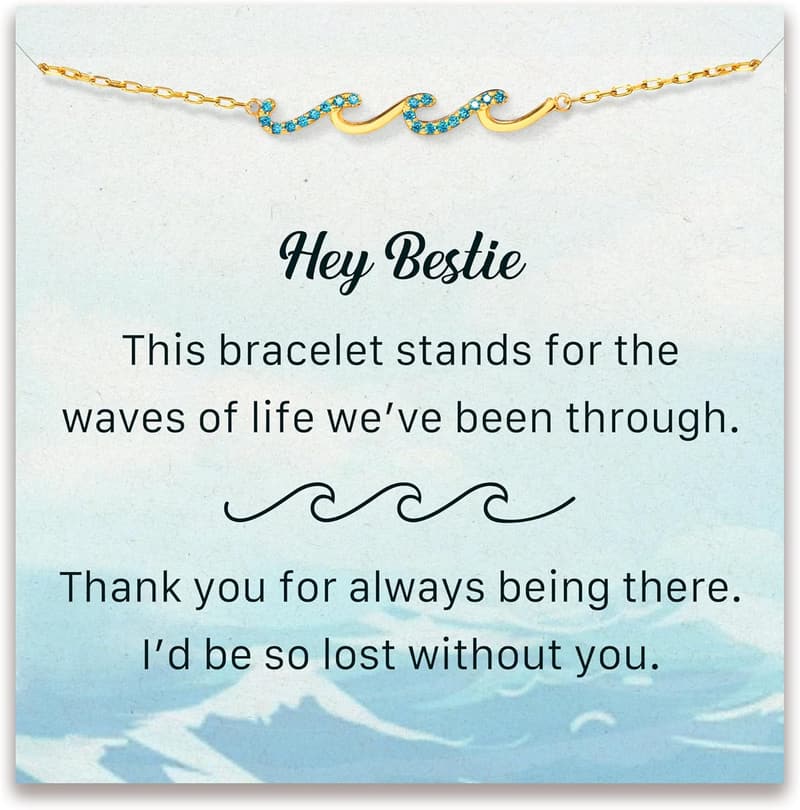 Friendship Bracelet Set - Wave Design Gift for Women