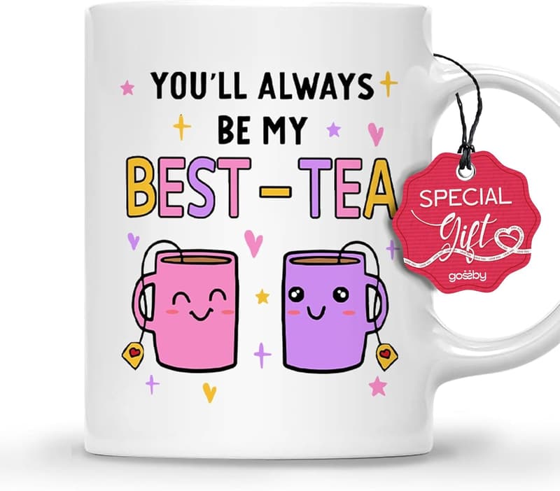 Friendship Coffee Mug - 11oz White Ceramic Gift for Besties