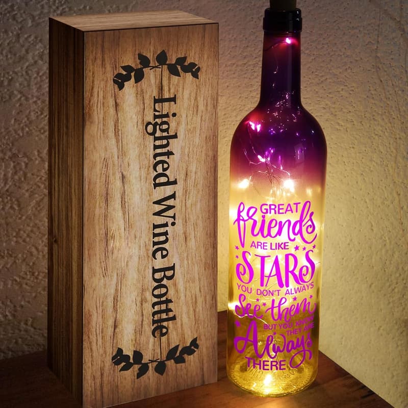 Wine Bottle Lights - Unique Friendship Gift for Women