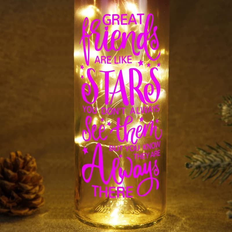 Wine Bottle Lights - Unique Friendship Gift for Women