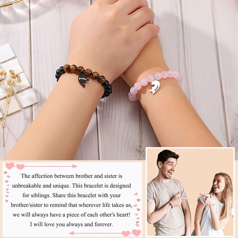 Matching Brother and Sister Bracelet Set - Gift for Any Occasion