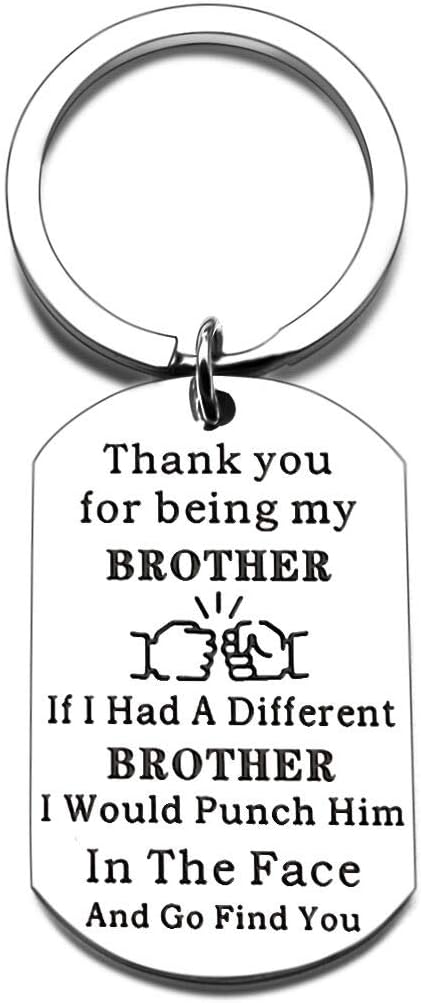 Keychain Gift for Brother from Sister