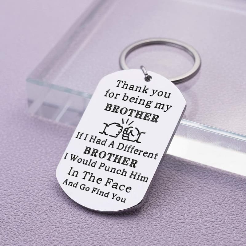 Keychain Gift for Brother from Sister