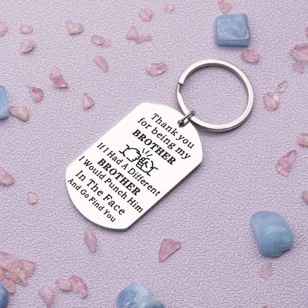 Keychain Gift for Brother from Sister