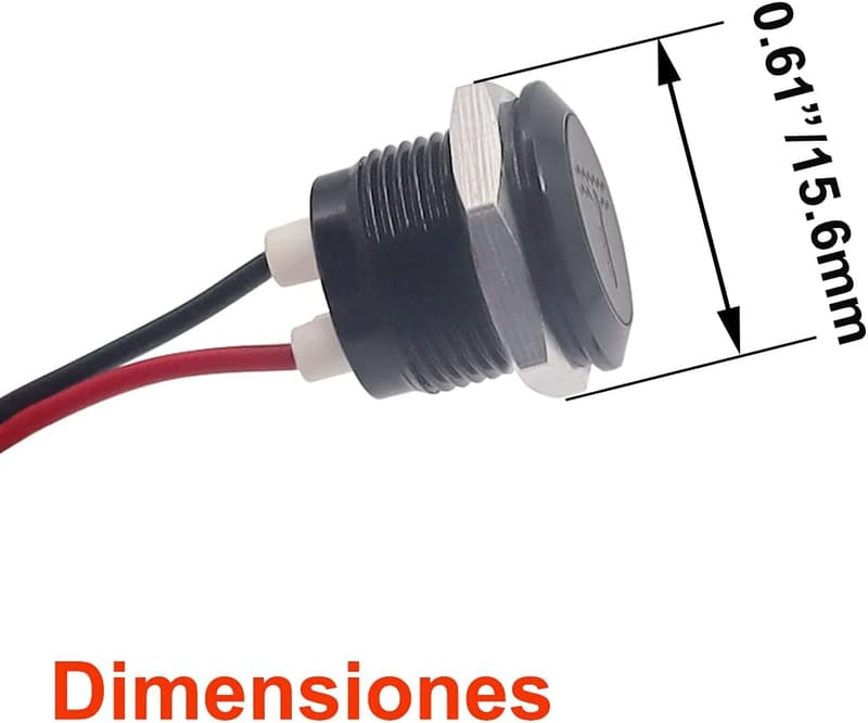 Green 12V LED Metal Signal Indicator Light with Arrow Symbol