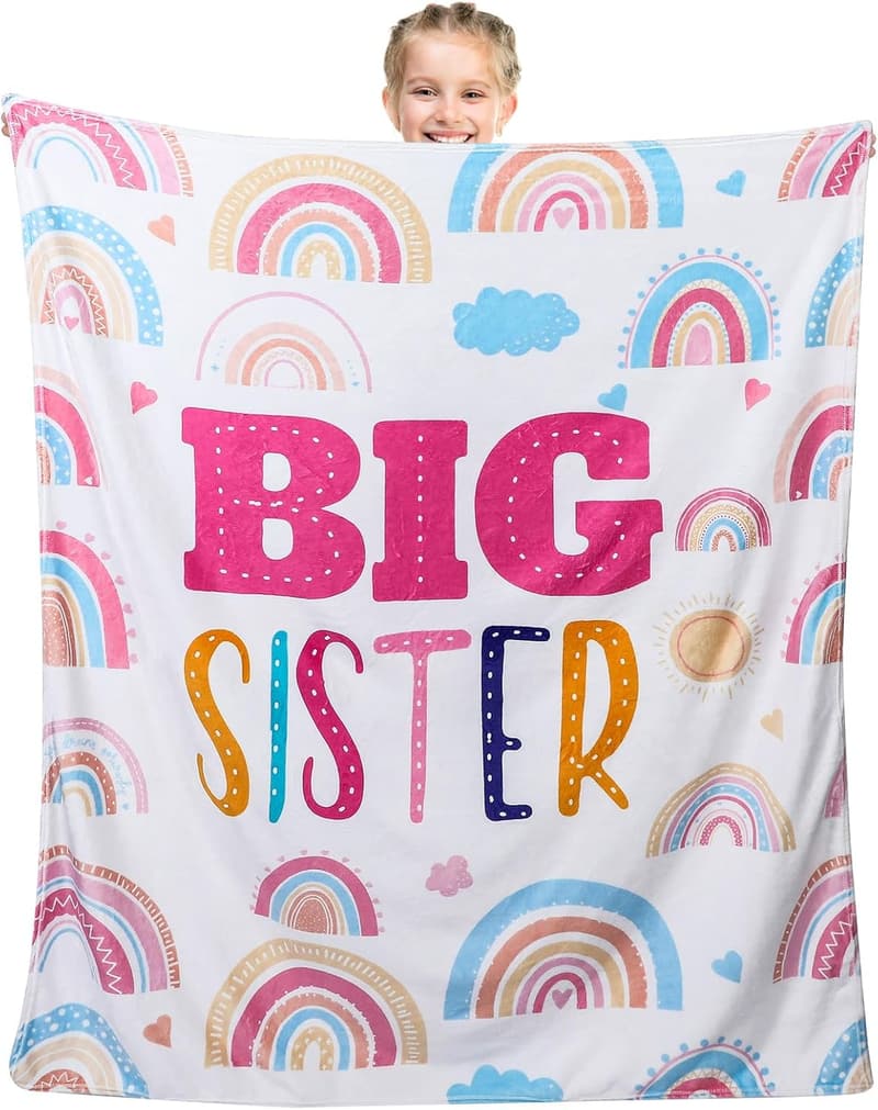 Big Sister Graduation Gift - Cozy Flannel Throw Blanket