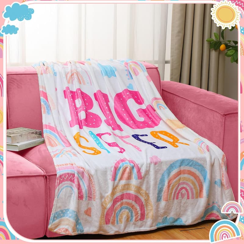 Big Sister Graduation Gift - Cozy Flannel Throw Blanket