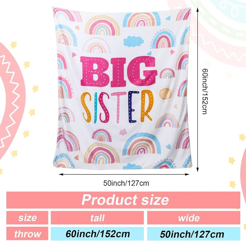 Big Sister Graduation Gift - Cozy Flannel Throw Blanket