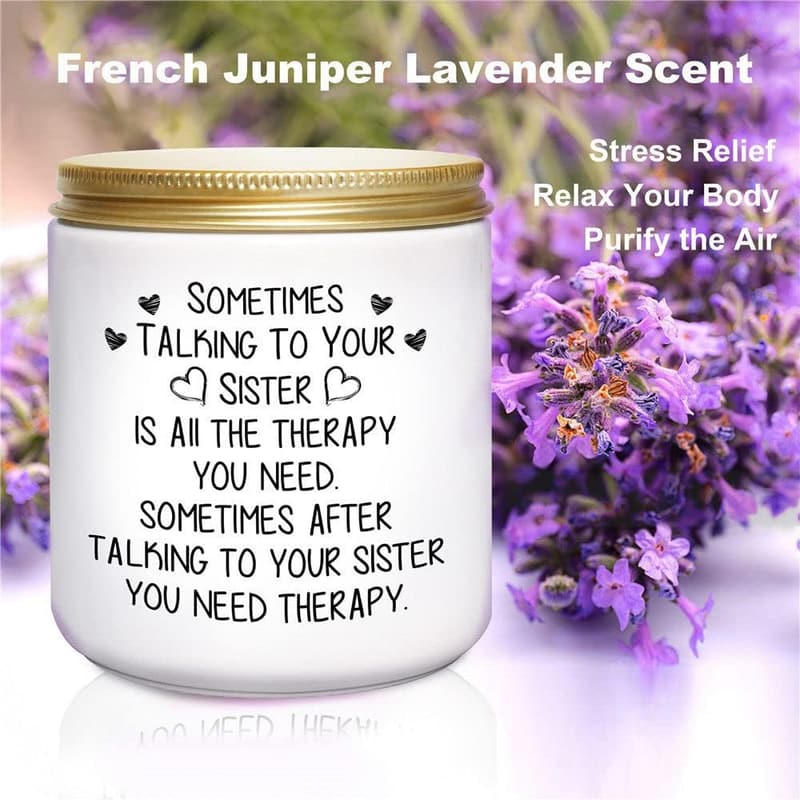 Lavender Scented Candles for Sister - Mother's Day Gift