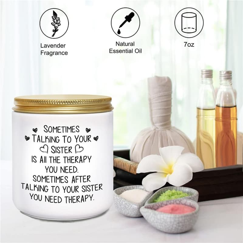 Lavender Scented Candles for Sister - Mother's Day Gift