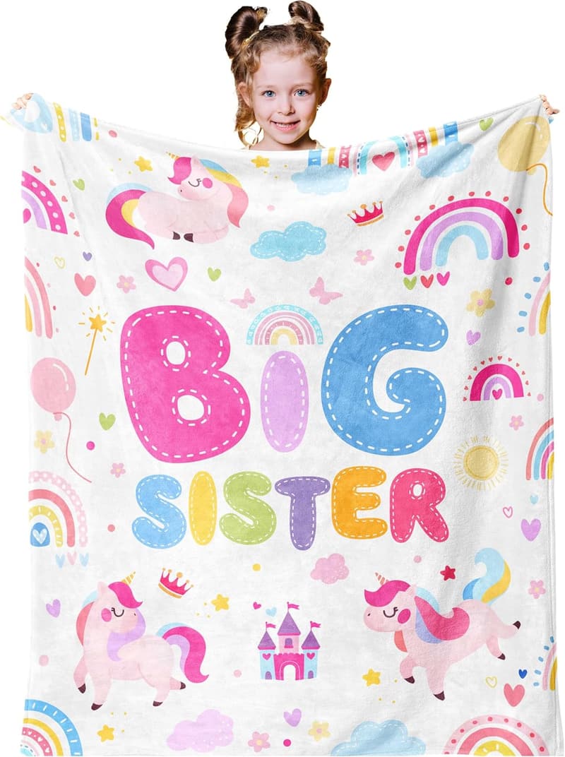 Big Sister Gift Blanket for Ages 2-5, 50