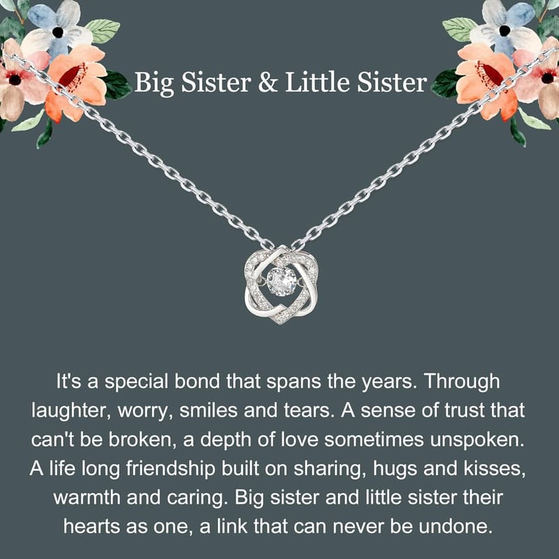 Big Sister & Little Sister Sterling Silver Infinity Necklaces