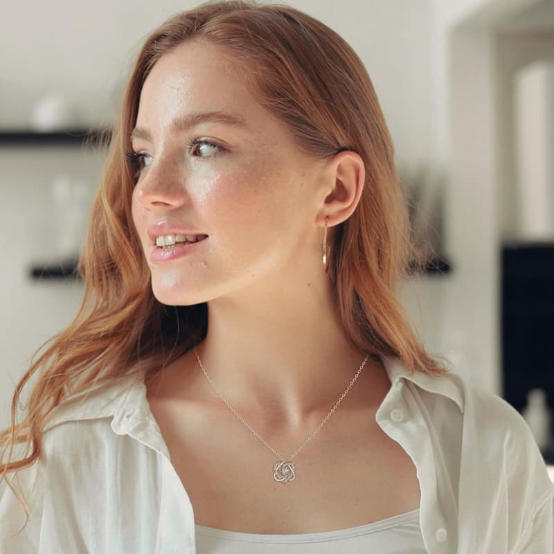 Big Sister & Little Sister Sterling Silver Infinity Necklaces
