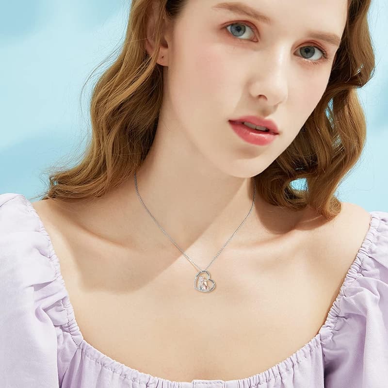 Sterling Silver Crystal Necklace for Sisterly Friendship