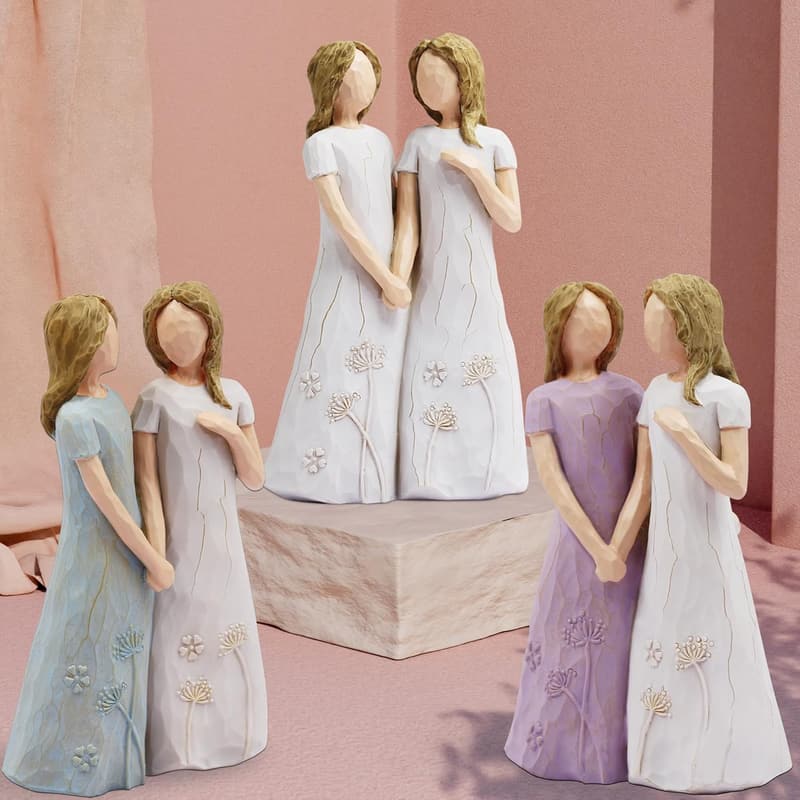 Sister Birthday Gift - My Sister My Friend Statue (Blue)