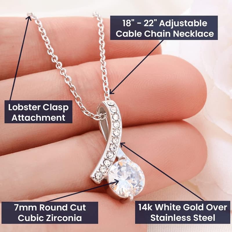 Sister Necklace with Message Card & Gift Box - Stainless Steel