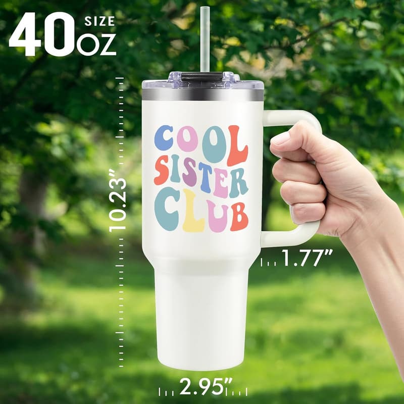 Birthday Gift for Sister - 40oz Personalized Tumbler