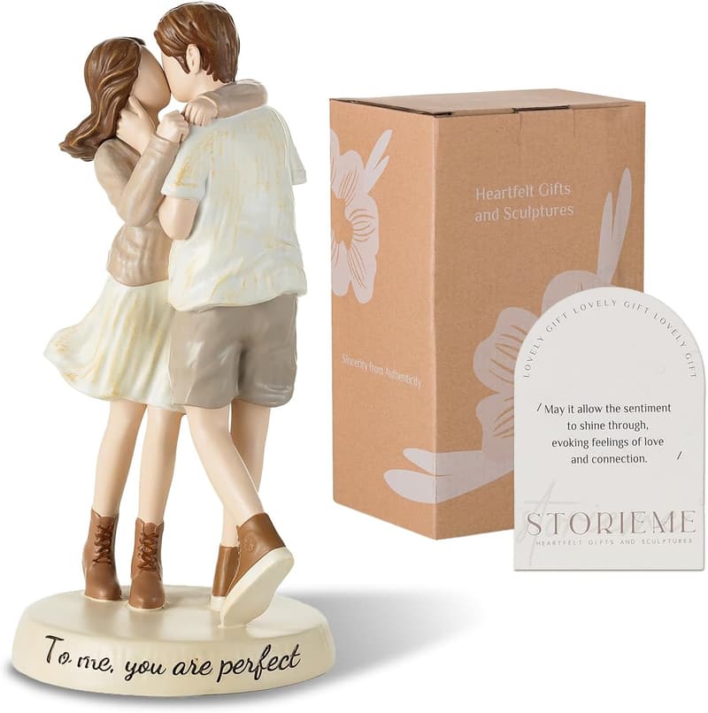 Anniversary Gift: Unique Couple Figurines Sculpture