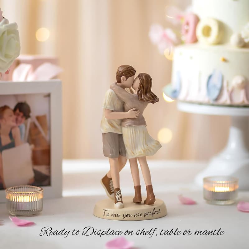 Anniversary Gift: Unique Couple Figurines Sculpture