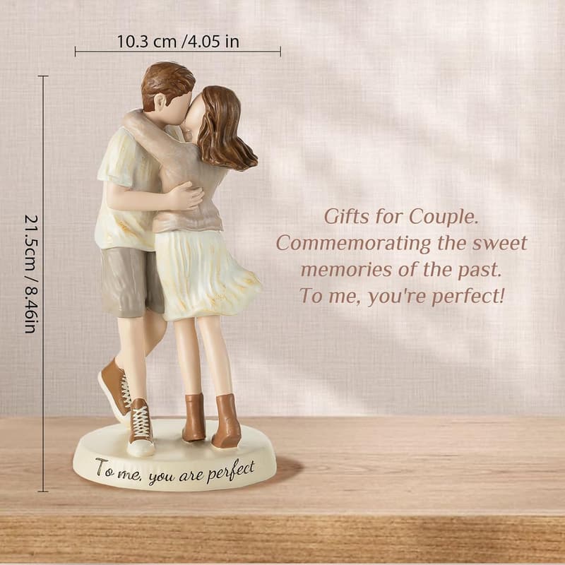 Anniversary Gift: Unique Couple Figurines Sculpture