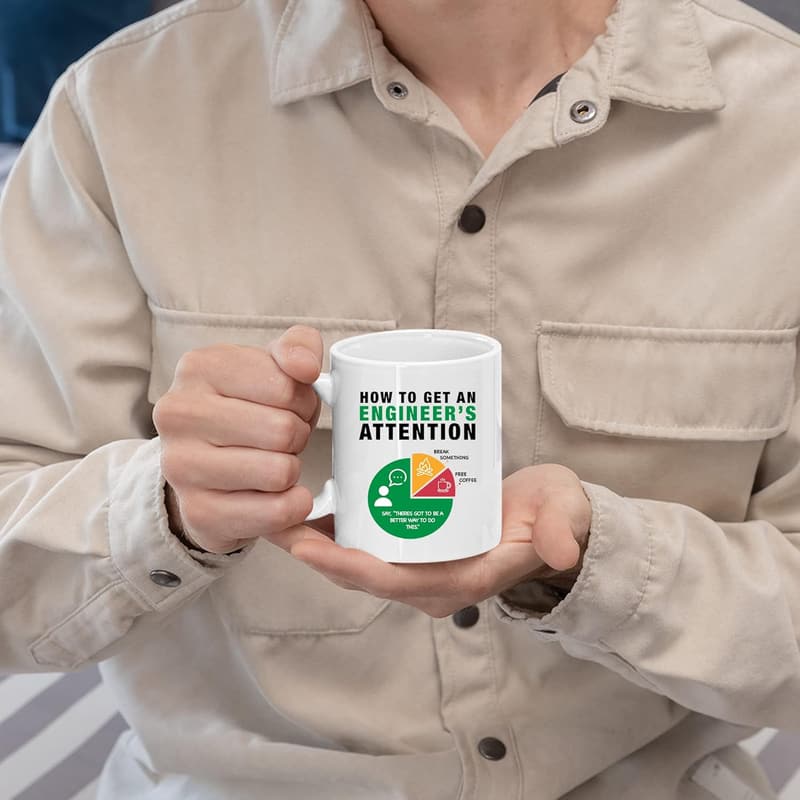 Funny Engineer Coffee Mug - 11oz Ceramic Gift for Him