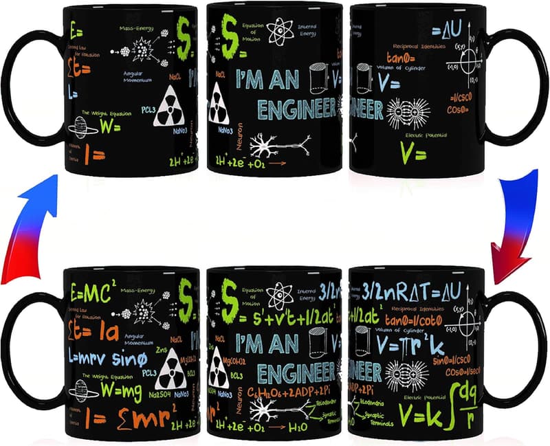 Engineer Math Heat Sensitive Color Changing Mug - 12oz Gift