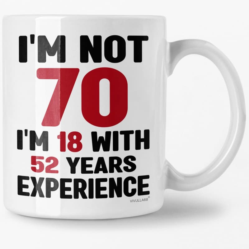 70th Birthday Vintage Coffee Mug - Unique Gift for Parents