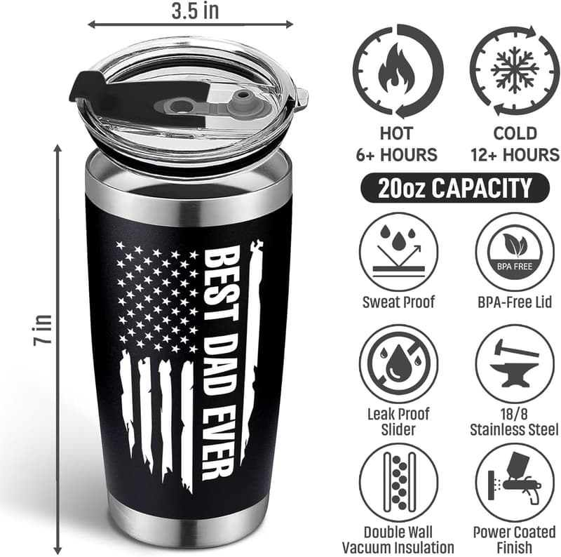 Father's Day Gift - Best Dad Ever 20 Oz Tumbler