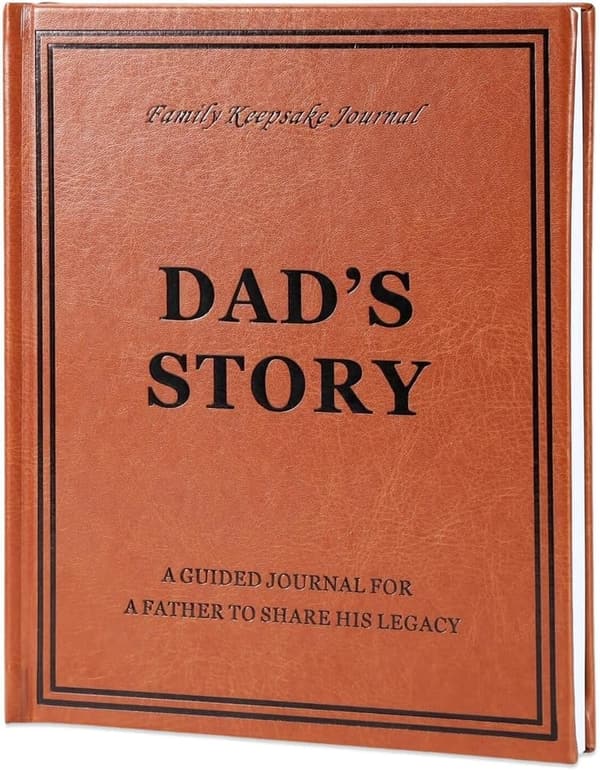 Father's Day Leather Hardcover Journal for Dad's Memories