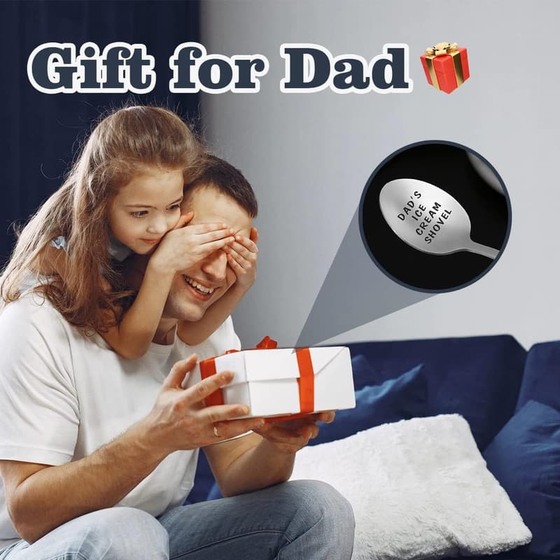 Funny Engraved Stainless Steel Spoon Shovel for Dad