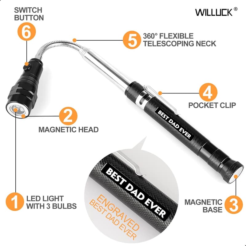 Magnetic Pickup Tool - Practical Gift for Dad