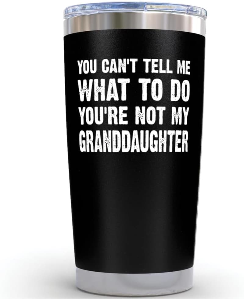 Father's Day Black Tumbler for Grandpa - 20oz Gift