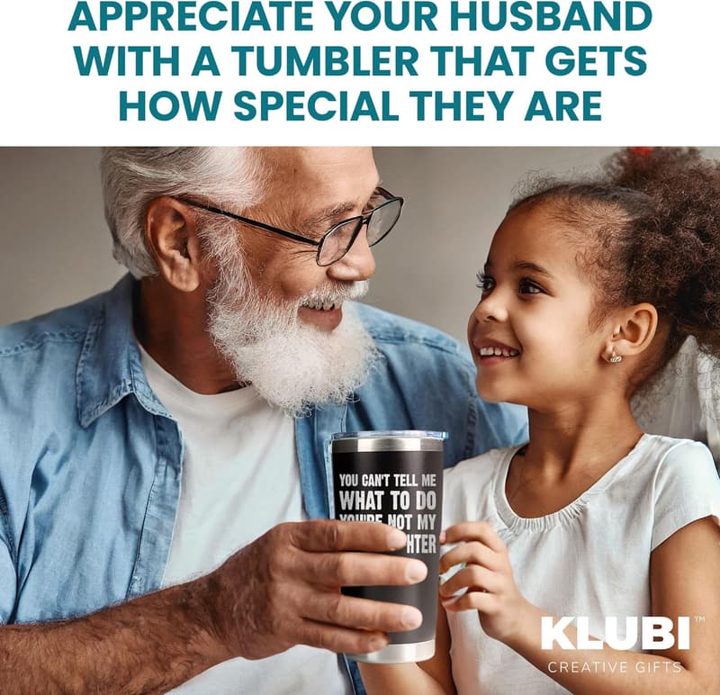 Father's Day Black Tumbler for Grandpa - 20oz Gift