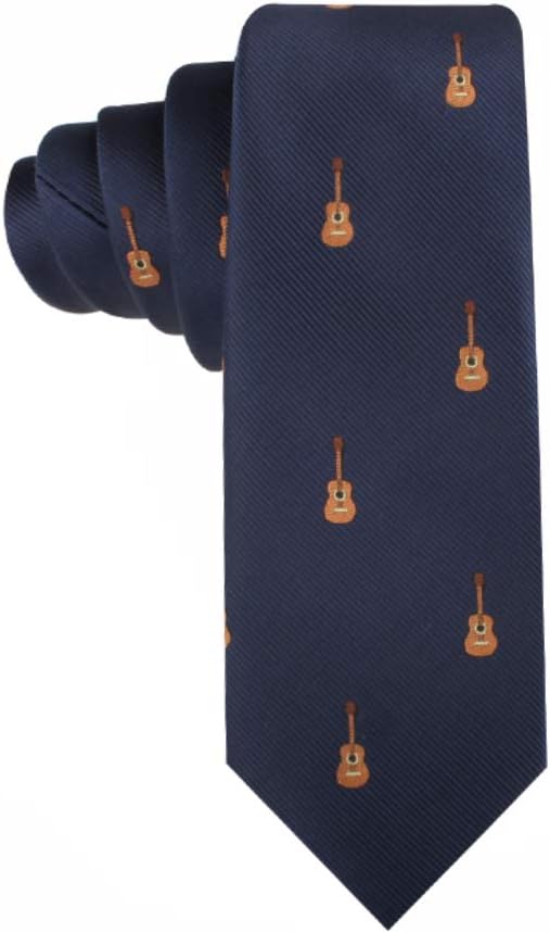 Guitarist Tie for Him | Acoustic Guitar Gift Necktie