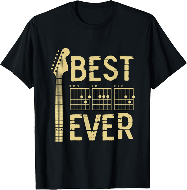 Best Dad Ever Guitarist T-Shirt Gift