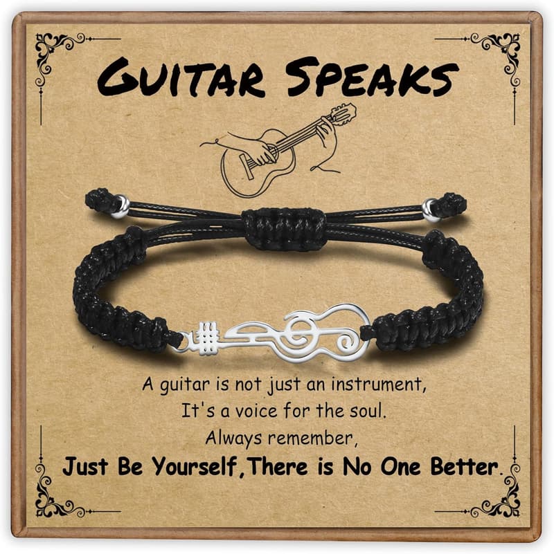 Music Teacher Appreciation Bracelet with Guitar Note Design