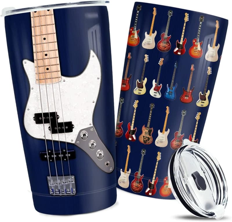 Guitarist Gift: Stainless Steel Insulated Tumbler for Musicians