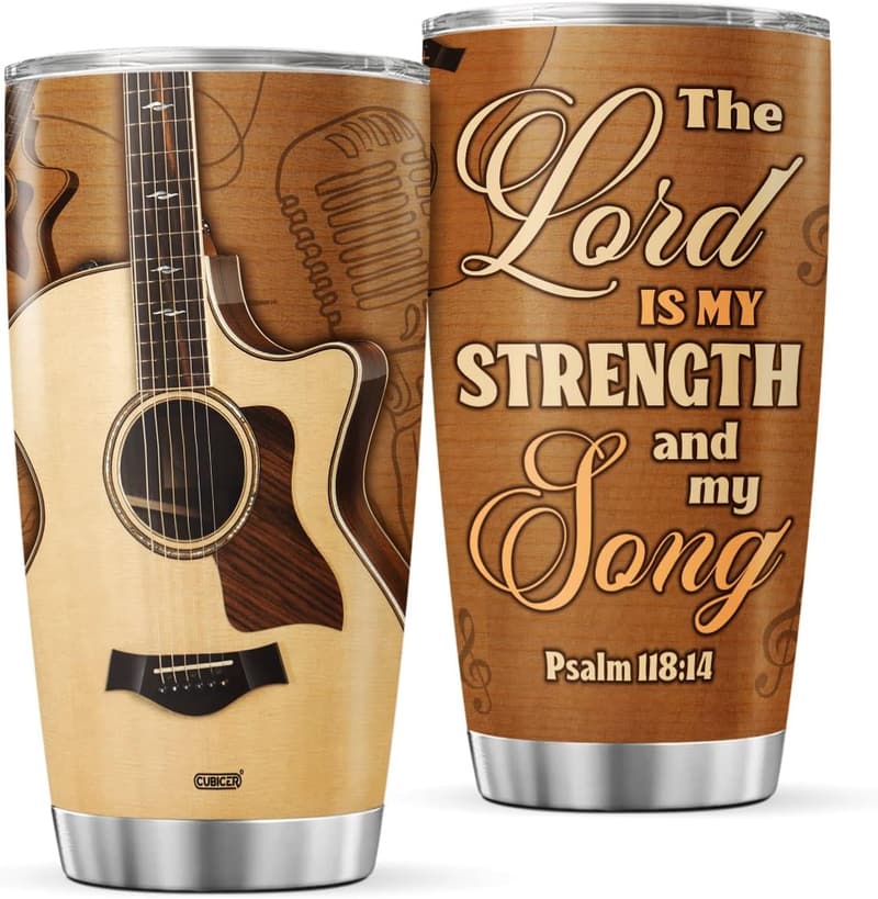 Fathers Day Guitarist Travel Mug - Insulated Stainless Steel Tumbler