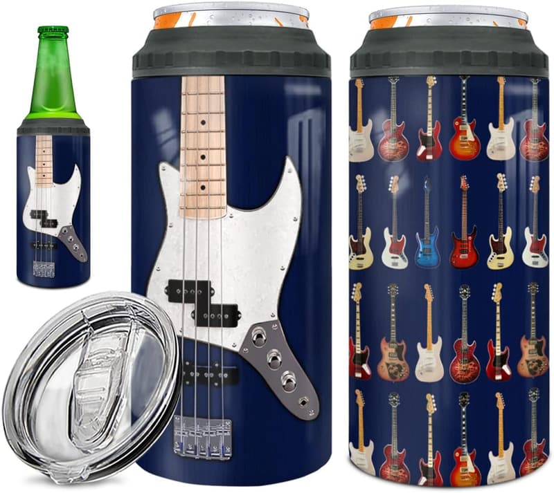 Guitarist Gifts 4-in-1 Stainless Steel Tumbler Can Cooler