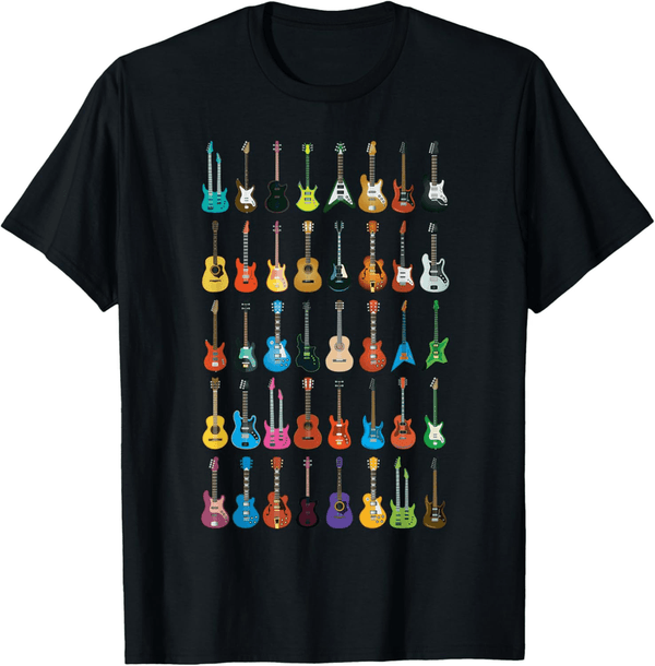 Funny Music Lover T-Shirt - Love for Guitars Design