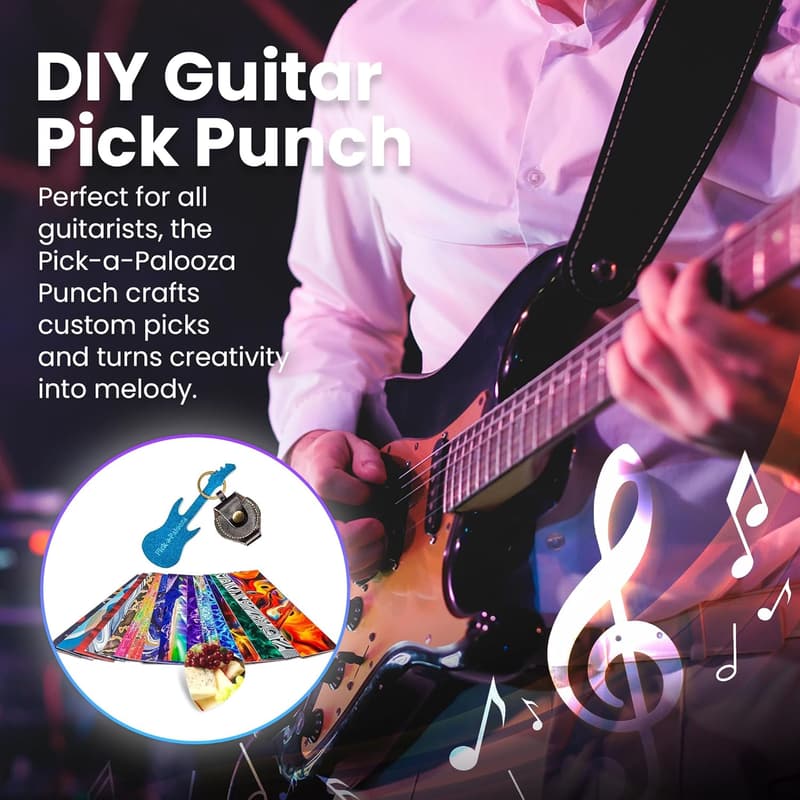 DIY Guitar Pick Maker Kit with Key Chain Holder - Unique Gift for Musicians