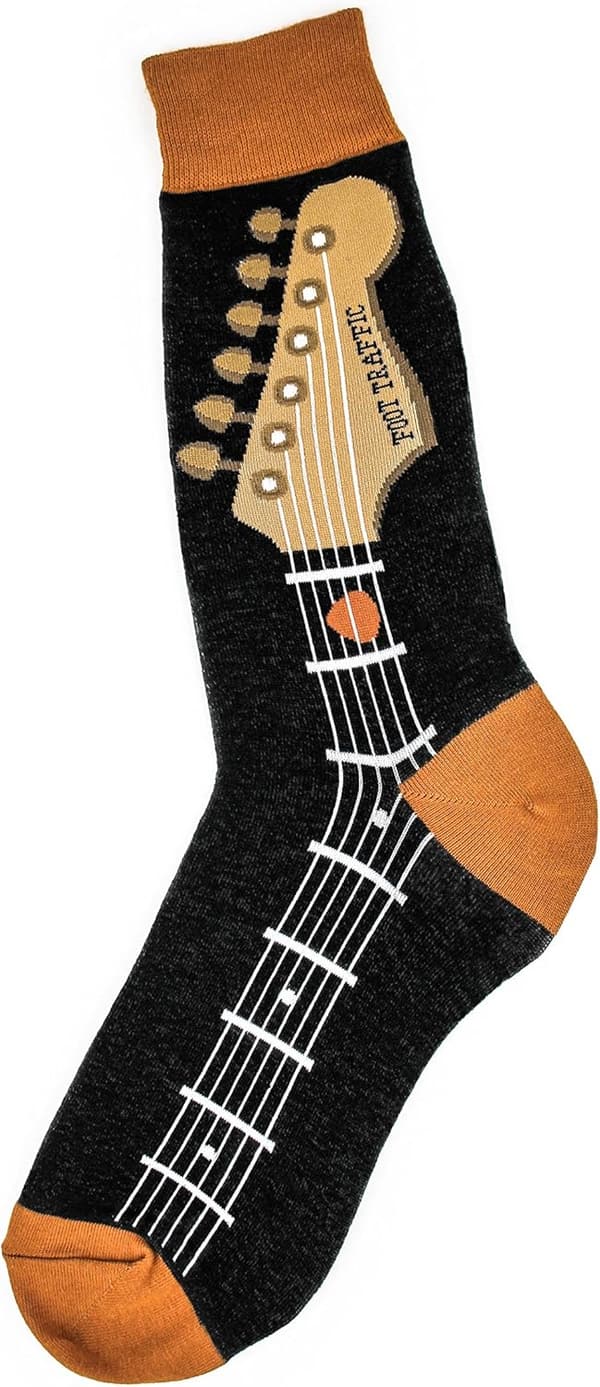 Men's Guitar-Themed Socks (Size 7-12)