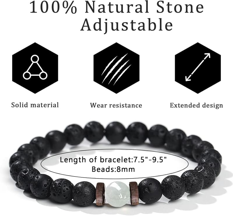 Sober Anniversary Beaded Bracelet Gift for Men and Women