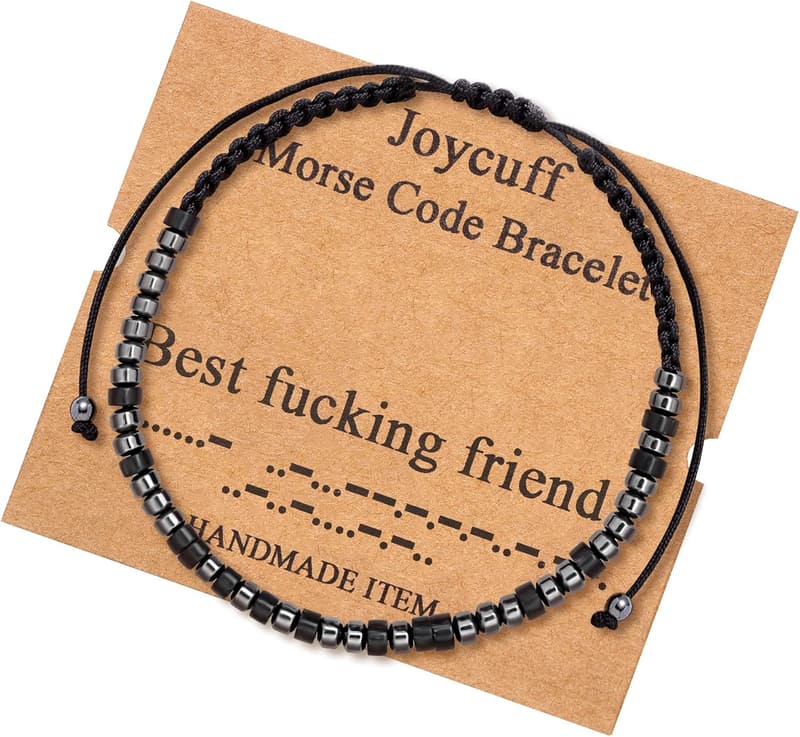 Mothers Day Black Hematite Beaded Wrap Bracelet