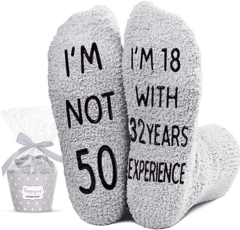 50th Birthday Gift Socks for Women and Men